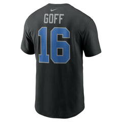 Jared Goff Detroit Lions Name & Number T-Shirt Black | Nike for Sale
