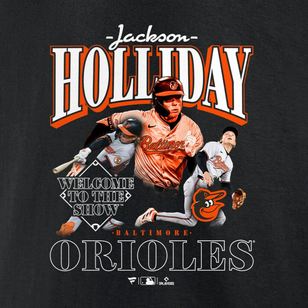 Jackson Holliday Baltimore Orioles Welcome to the Show T-Shirt - MLB