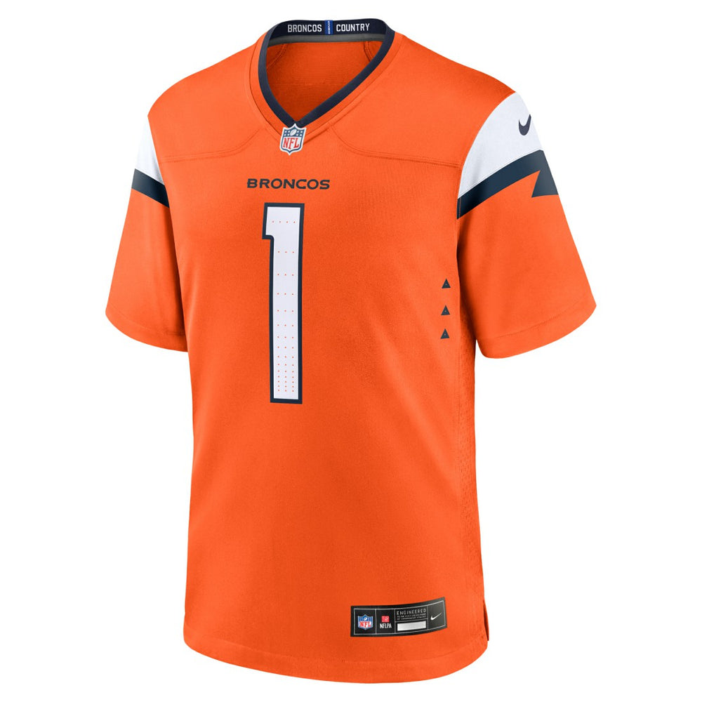 Denver Broncos #1 Dad Game Jersey Orange | Nike for Sale