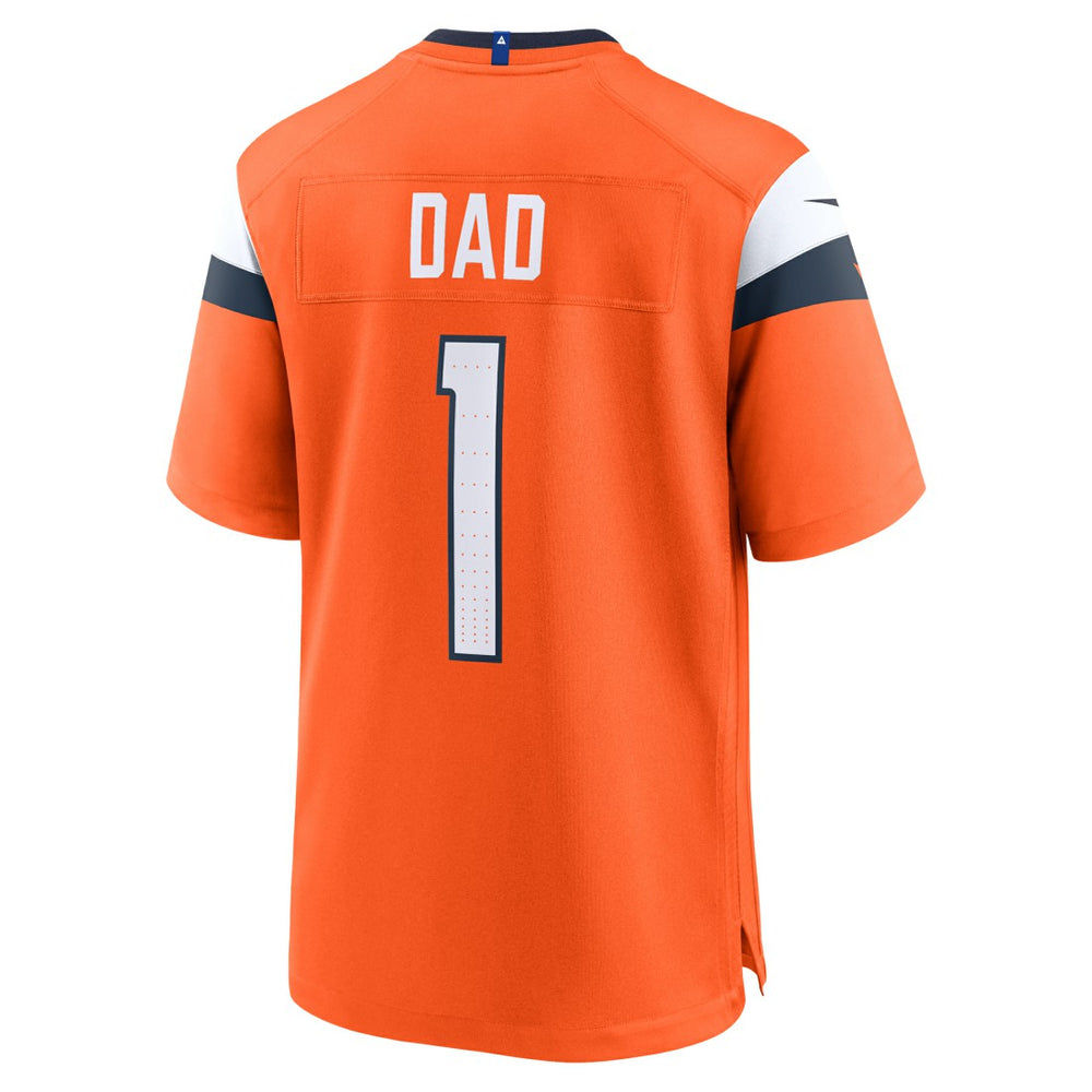 Denver Broncos #1 Dad Game Jersey Orange | Nike for Sale