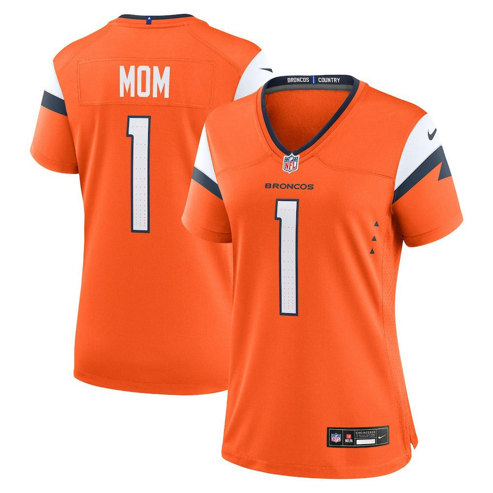 Denver Broncos Women's #1 Mom Game Jersey Orange | Nike for Sale