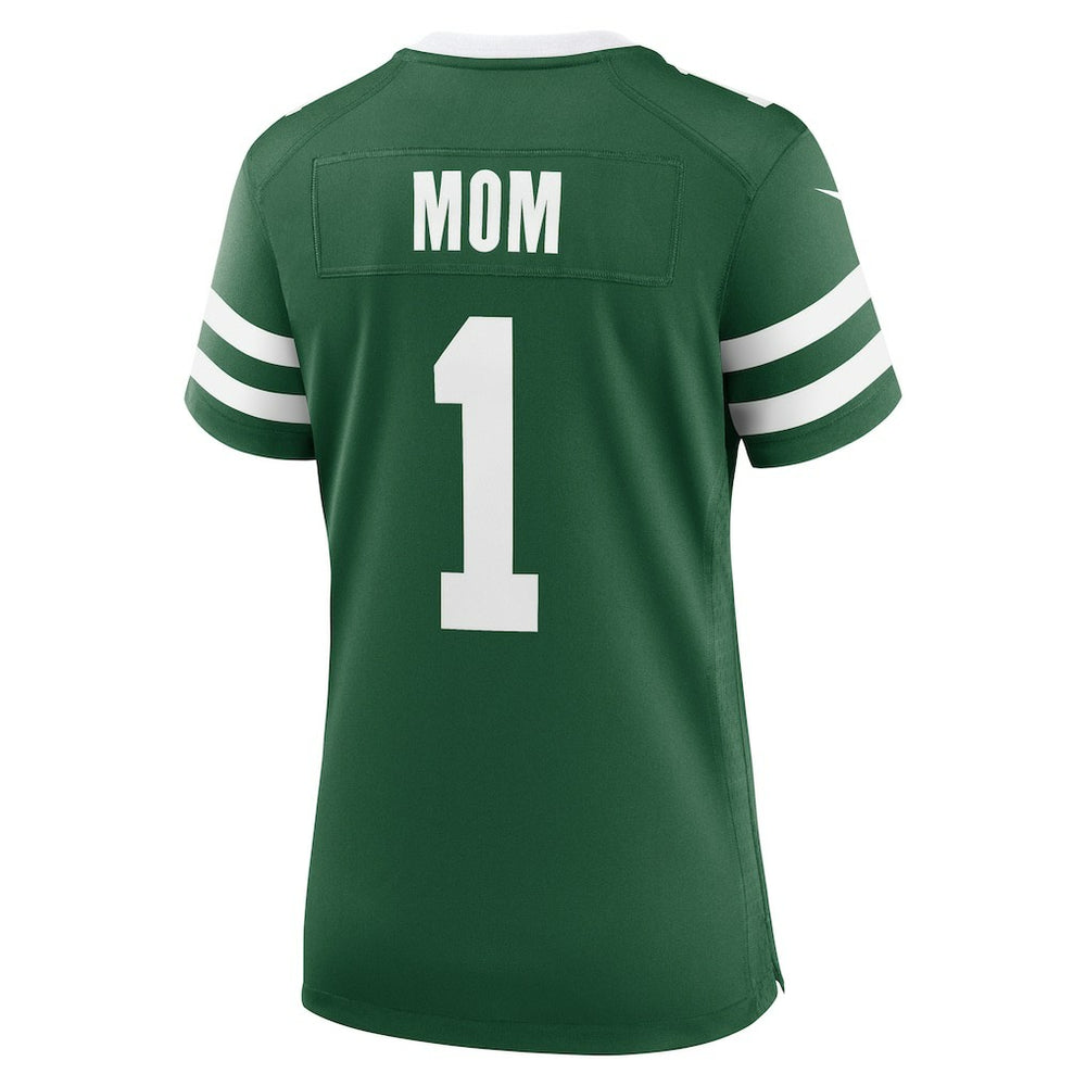 New York Jets Women's #1 Mom Game Jersey Legacy Green | Nike for Sale