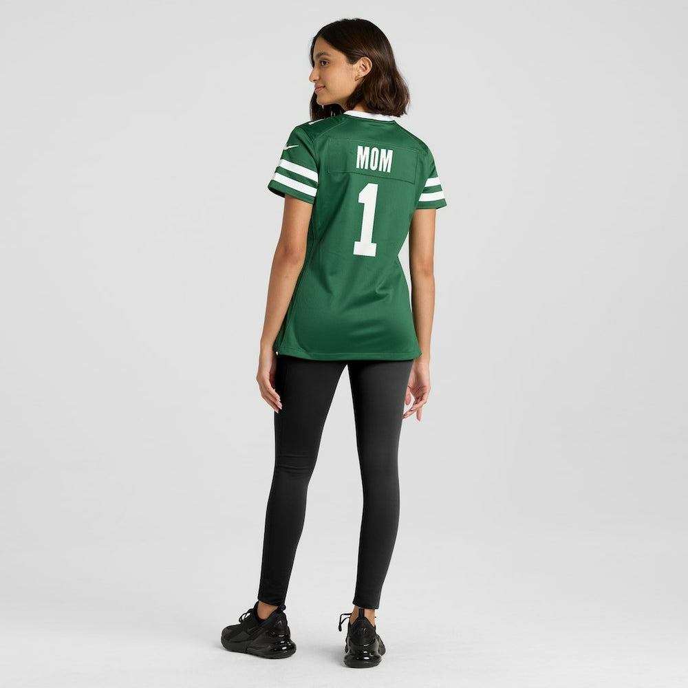 New York Jets Women's #1 Mom Game Jersey Legacy Green | Nike for Sale