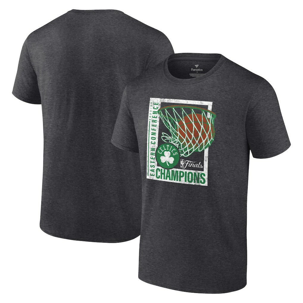 Boston Celtics 2024 Eastern Conference Champions Full Court Trap T-Shirt Heather Charcoal - NBA