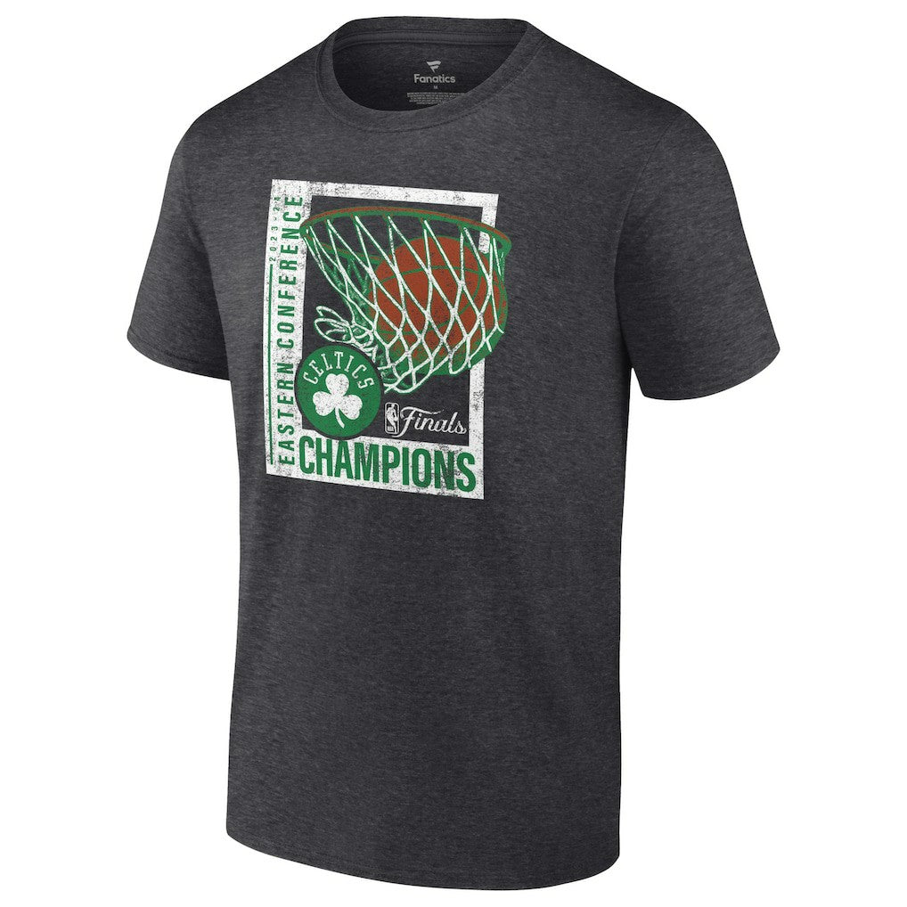 Boston Celtics 2024 Eastern Conference Champions Full Court Trap T-Shirt Heather Charcoal - NBA