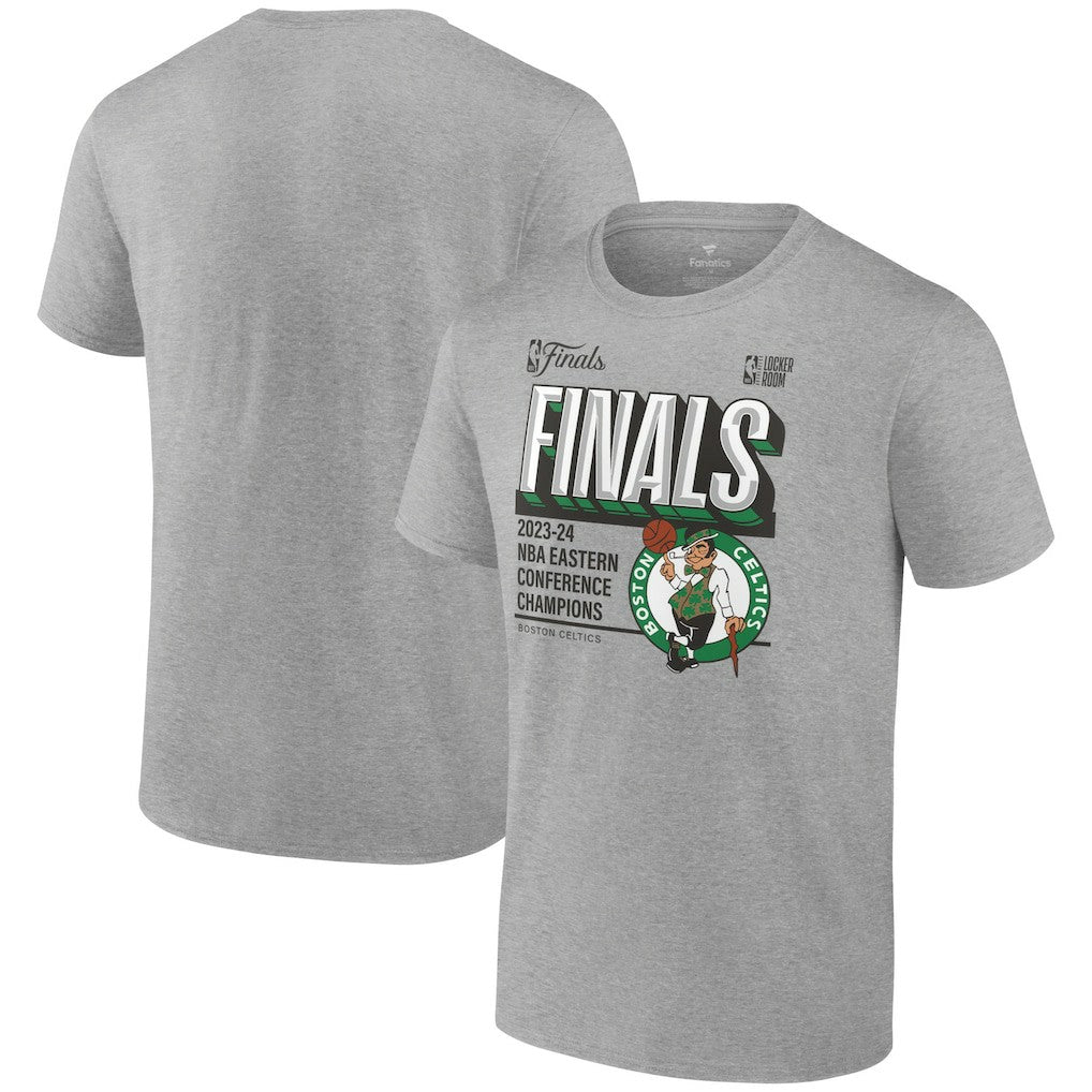 Boston Celtics 2024 Eastern Conference Champions Locker Room Post Up Move T-Shirt Steel - NBA