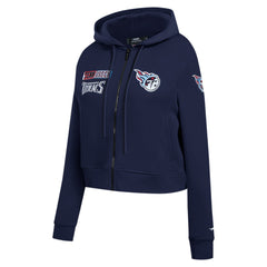 Tennessee Titans Pro Standard Women's Split Logo Full-Zip Hoodie Navy | NFL