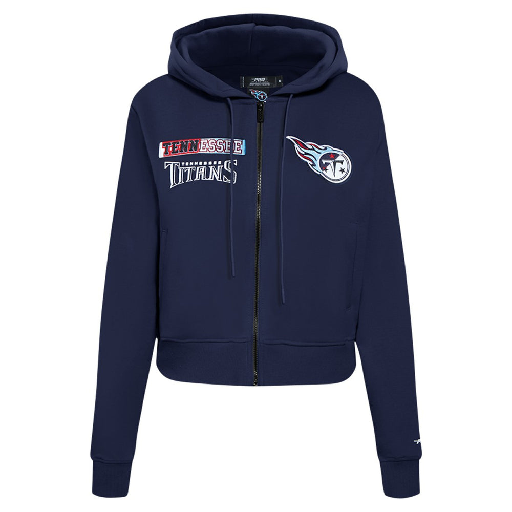 Tennessee Titans Pro Standard Women's Split Logo Full-Zip Hoodie Navy | NFL