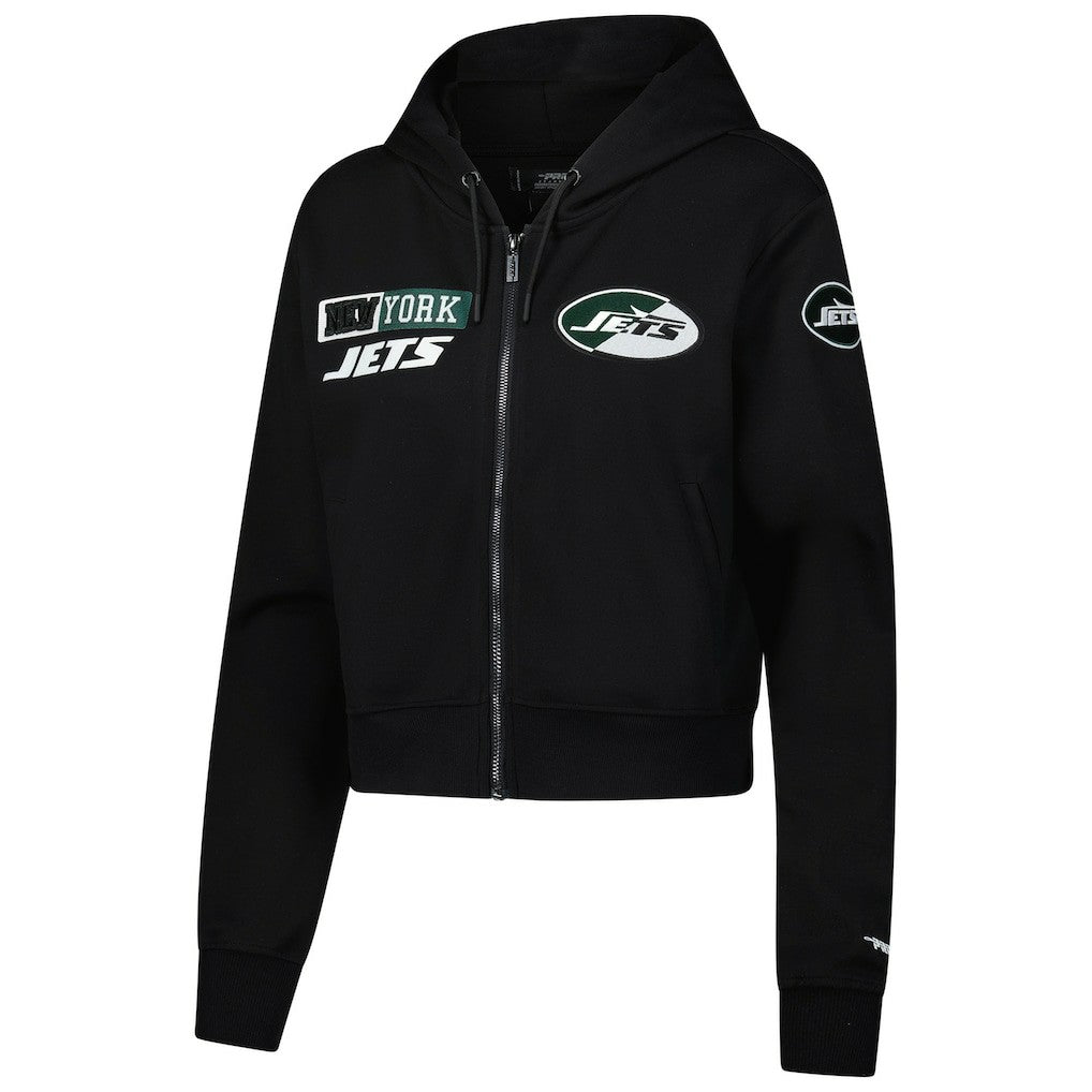 New York Jets Pro Standard Women's Split Logo Full-Zip Hoodie Black | NFL