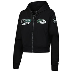 New York Jets Pro Standard Women's Split Logo Full-Zip Hoodie Black | NFL
