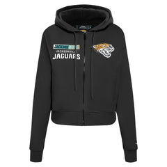 Jacksonville Jaguars Pro Standard Women's Split Logo Full-Zip Hoodie Black | NFL