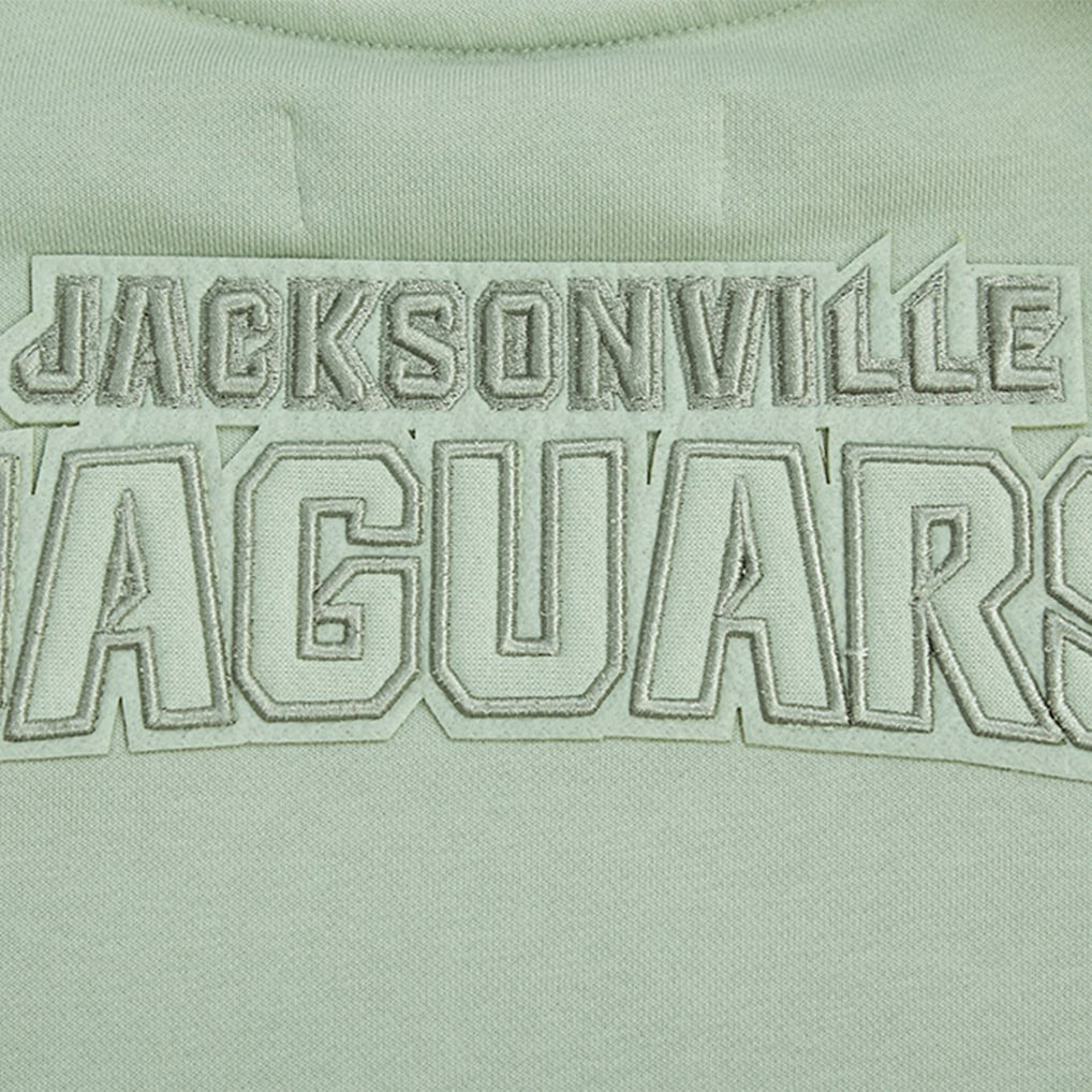 Jacksonville Jaguars Pro Standard Women's Oversized Cropped Neutral Pullover Sweatshirt Light Green | NFL