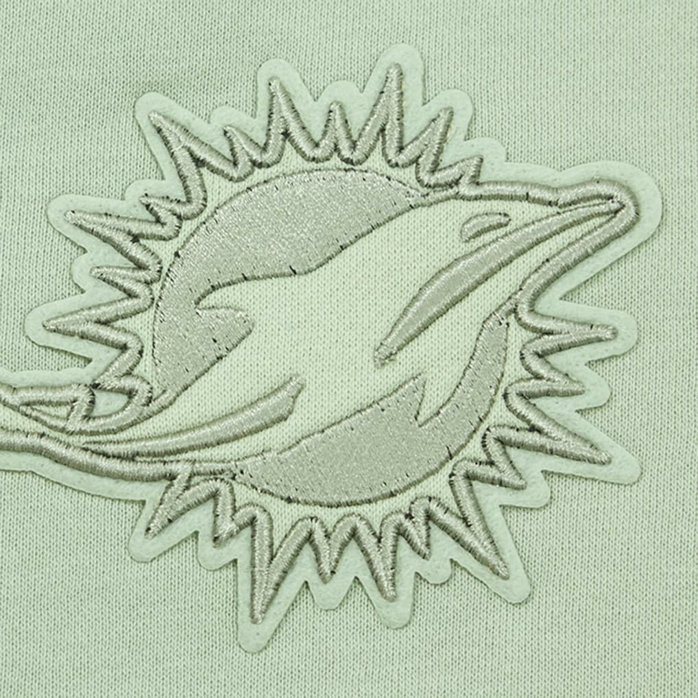 Miami Dolphins Pro Standard Women's Oversized Cropped Neutral Pullover Sweatshirt Light Green | NFL