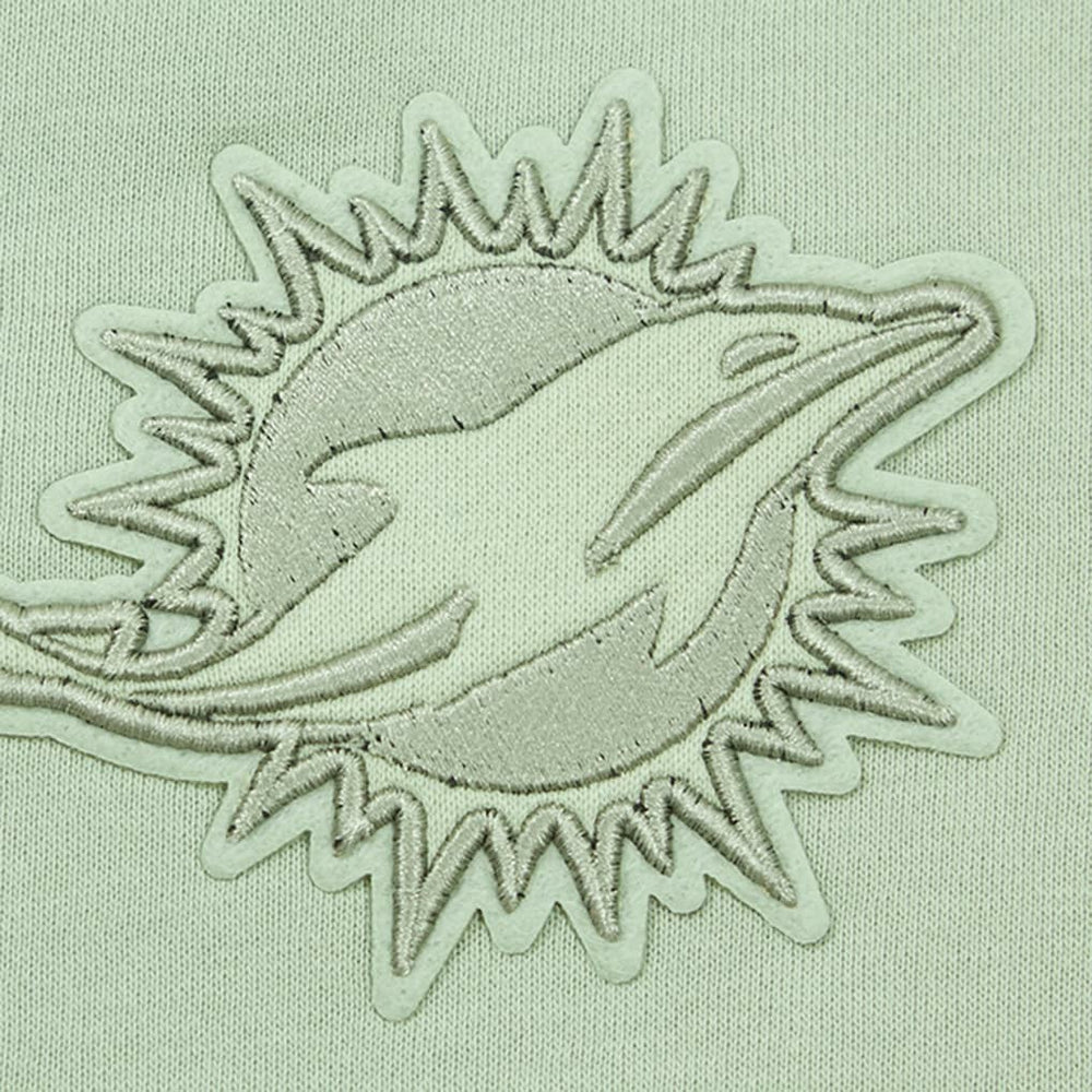 Miami Dolphins Pro Standard Women's Oversized Cropped Neutral Pullover Sweatshirt Light Green | NFL