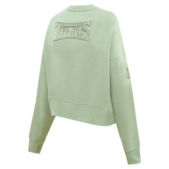 Tennessee Titans Pro Standard Women's Oversized Cropped Neutral Pullover Sweatshirt Light Green | NFL