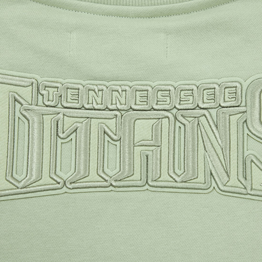Tennessee Titans Pro Standard Women's Oversized Cropped Neutral Pullover Sweatshirt Light Green | NFL