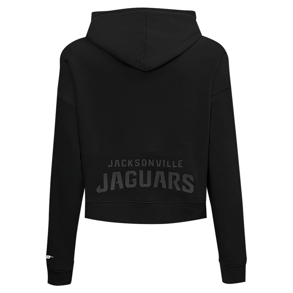 Jacksonville Jaguars Pro Standard Women's Jeweled Cropped Pullover Hoodie Black | NFL