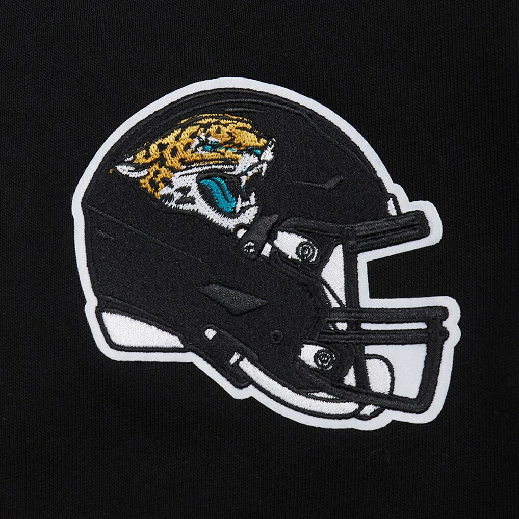 Jacksonville Jaguars Pro Standard Women's Jeweled Cropped Pullover Hoodie Black | NFL