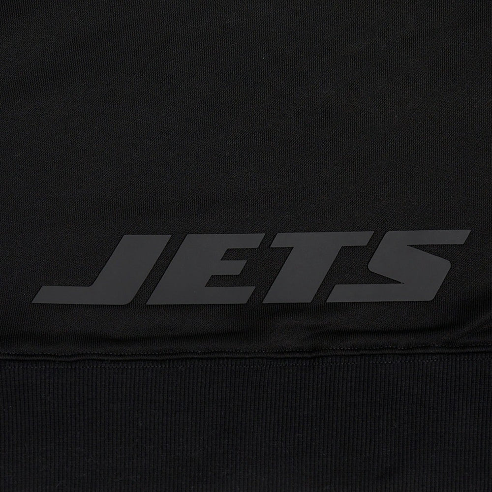 New York Jets Pro Standard Women's Jeweled Cropped Pullover Hoodie Black | NFL
