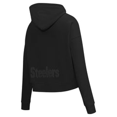 Pittsburgh Steelers Pro Standard Women's Jeweled Cropped Pullover Hoodie Black | NFL