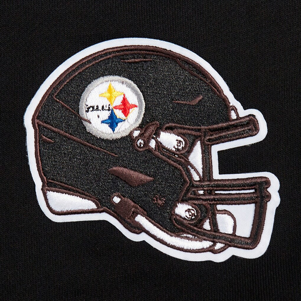 Pittsburgh Steelers Pro Standard Women's Jeweled Cropped Pullover Hoodie Black | NFL