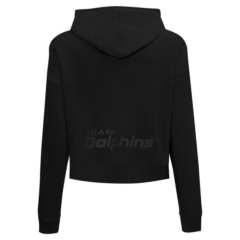 Miami Dolphins Pro Standard Women's Jeweled Cropped Pullover Hoodie Black | NFL