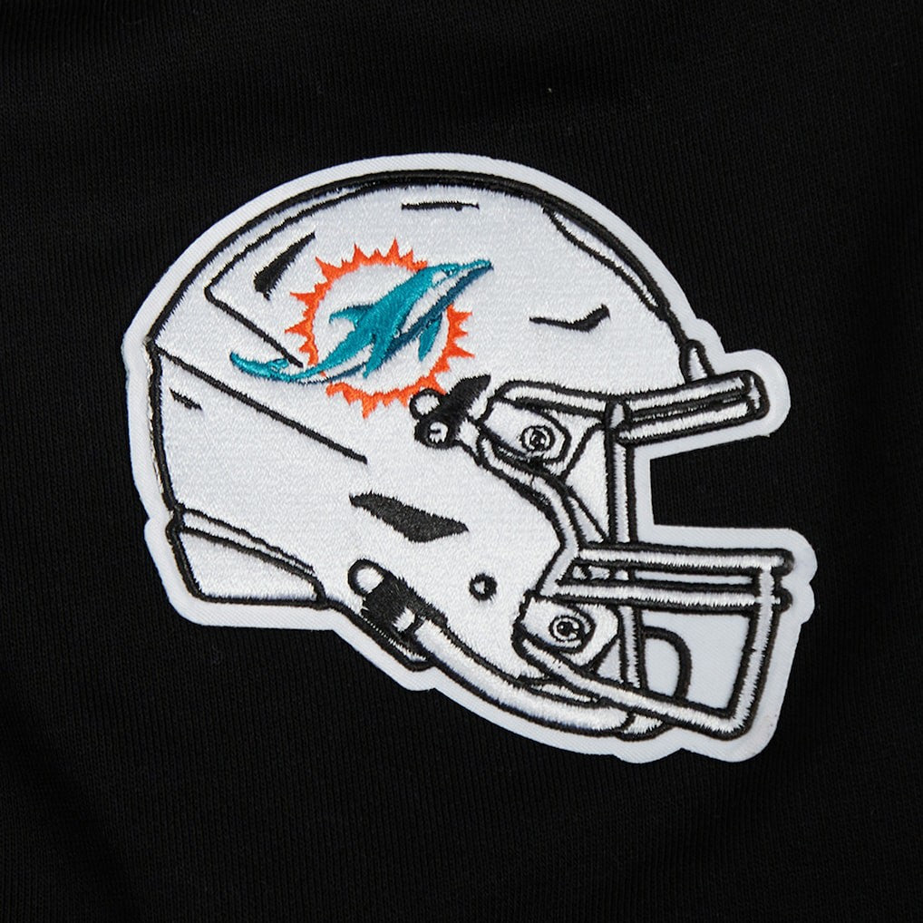 Miami Dolphins Pro Standard Women's Jeweled Cropped Pullover Hoodie Black | NFL