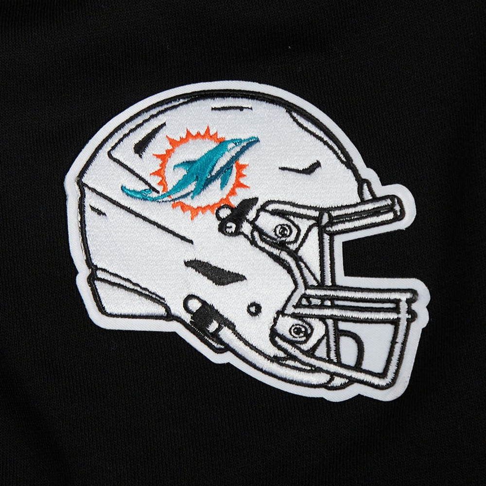 Miami Dolphins Pro Standard Women's Jeweled Cropped Pullover Hoodie Black | NFL