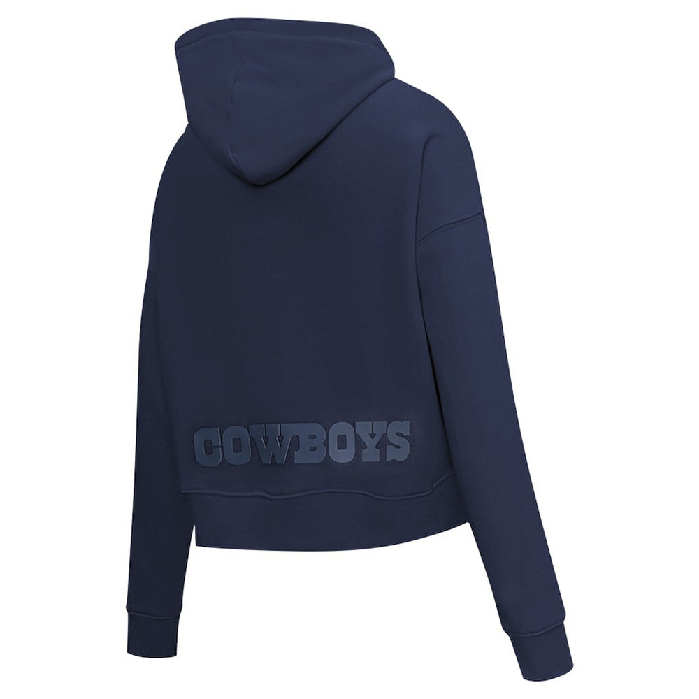 Dallas Cowboys Pro Standard Women's Jeweled Cropped Pullover Hoodie Navy | NFL