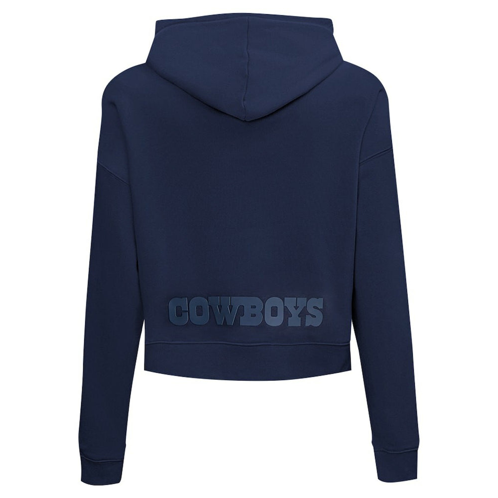 Dallas Cowboys Pro Standard Women's Jeweled Cropped Pullover Hoodie Navy | NFL