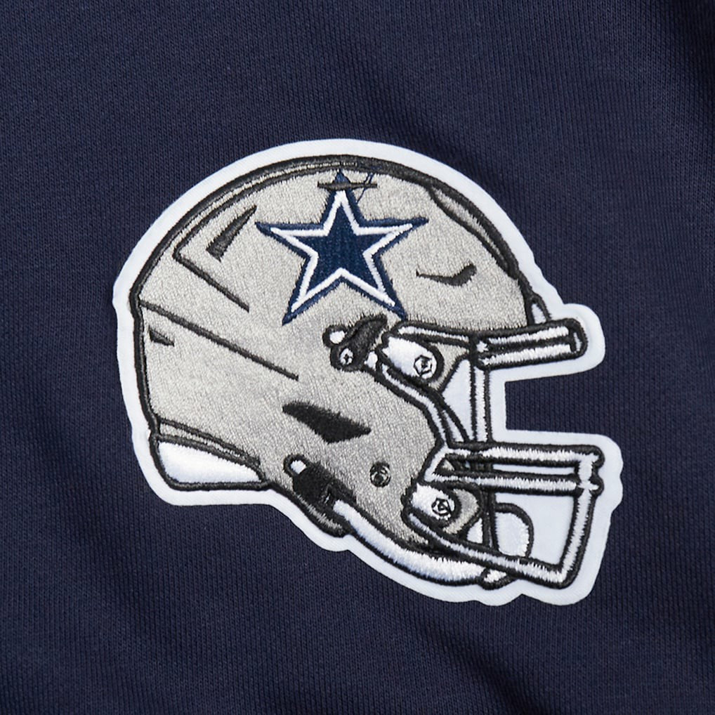 Dallas Cowboys Pro Standard Women's Jeweled Cropped Pullover Hoodie Navy | NFL