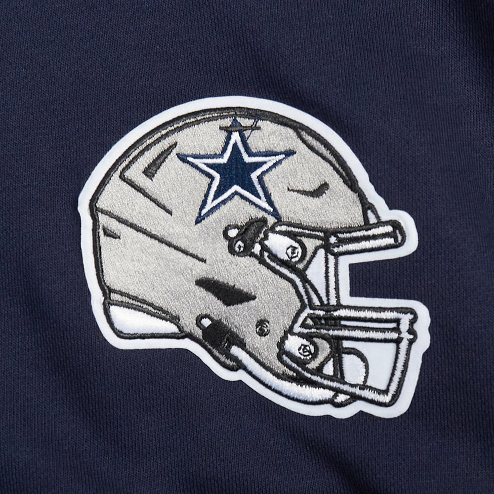 Dallas Cowboys Pro Standard Women's Jeweled Cropped Pullover Hoodie Navy | NFL