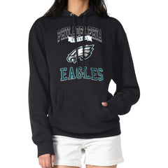 Philadelphia Eagles G-III 4Her by Carl Banks Women's Team Logo Graphic Fleece Tri-Blend Pullover Hoodie Black | NFL