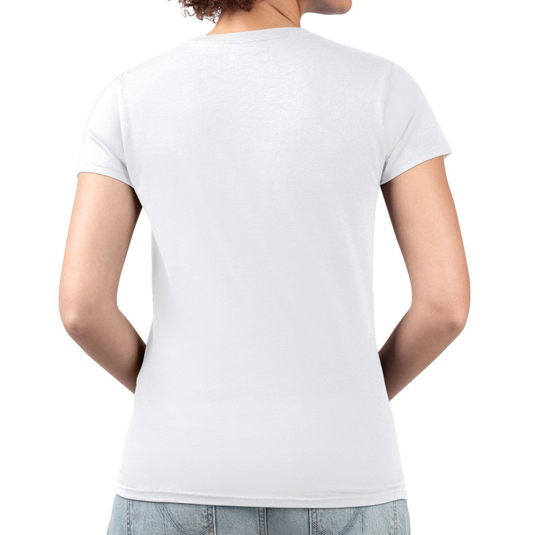 Detroit Lions G-III 4Her by Carl Banks Women's Super-Slim Fit Lightweight Team Logo Graphic V-Neck T-Shirt White | NFL