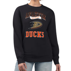 Anaheim Ducks G-III 4Her by Carl Banks Women's Team Logo Tri-Blend Fleece Pullover Sweatshirt - Black - NHL