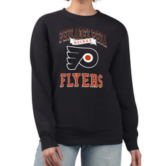Philadelphia Flyers G-III 4Her by Carl Banks Women's Team Logo Tri-Blend Fleece Pullover Sweatshirt - Black - NHL