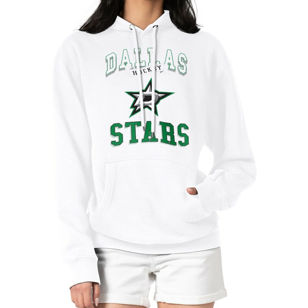 Dallas Stars G-III 4Her by Carl Banks Women's Team Logo Tri-Blend Fleece Pullover Hoodie - White - NHL