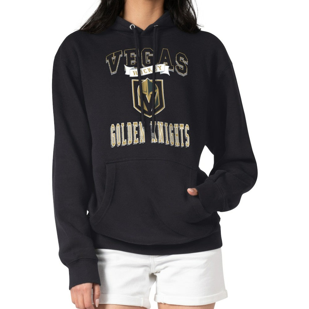 Vegas Golden Knights G-III 4Her by Carl Banks Women's Team Logo Tri-Blend Fleece Pullover Hoodie - Black - NHL