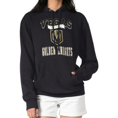 Vegas Golden Knights G-III 4Her by Carl Banks Women's Team Logo Tri-Blend Fleece Pullover Hoodie - Black - NHL