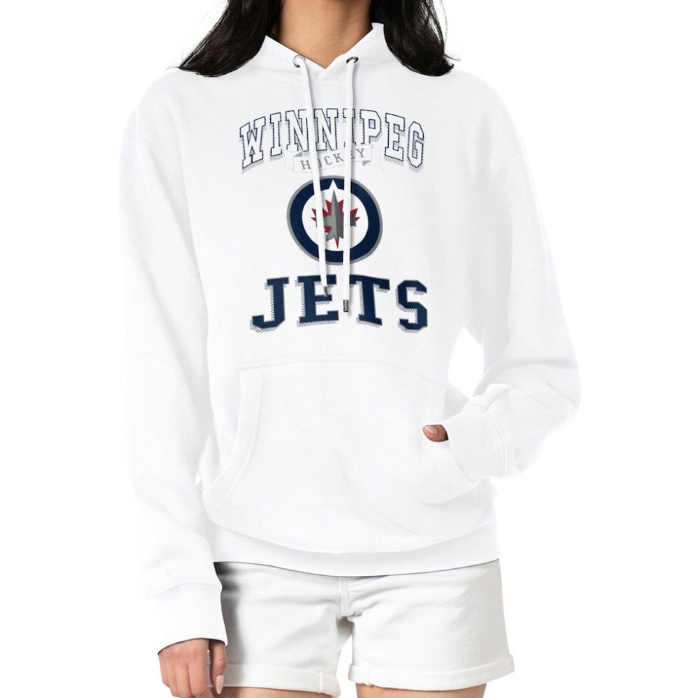 Winnipeg Jets G-III 4Her by Carl Banks Women's Team Logo Tri-Blend Fleece Pullover Hoodie - White - NHL