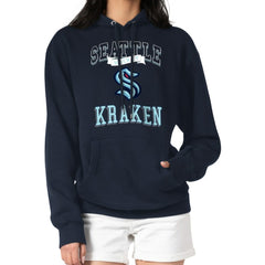 Seattle Kraken G-III 4Her by Carl Banks Women's Team Logo Tri-Blend Fleece Pullover Hoodie - Deep Sea Blue - NHL