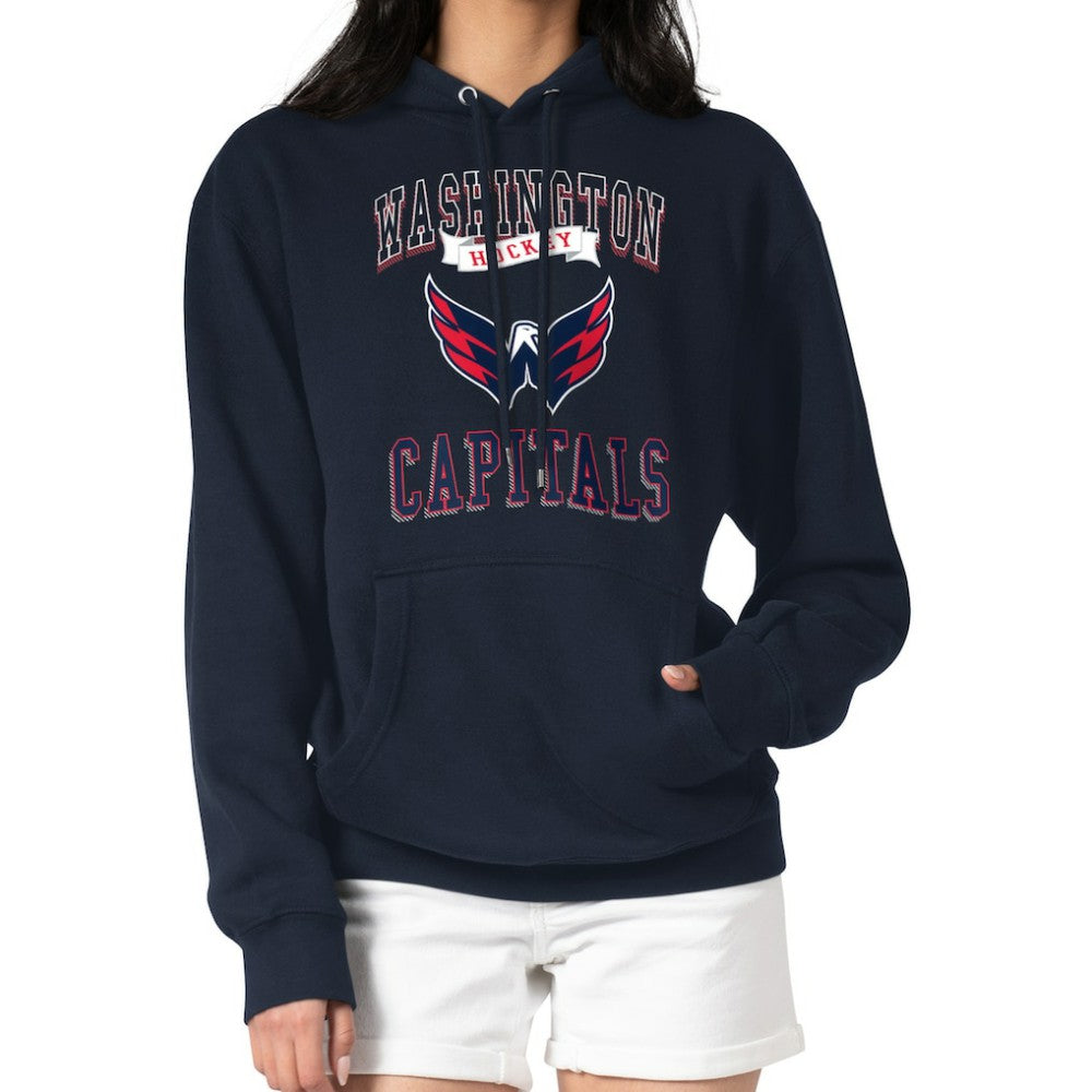 Washington Capitals G-III 4Her by Carl Banks Women's Team Logo Tri-Blend Fleece Pullover Hoodie - Navy - NHL