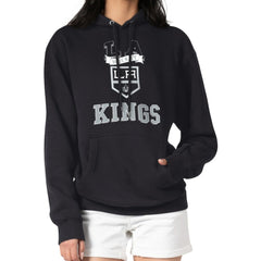 Los Angeles Kings G-III 4Her by Carl Banks Women's Team Logo Tri-Blend Fleece Pullover Hoodie - Black - NHL