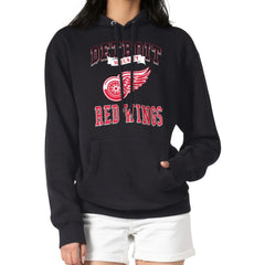 Detroit Red Wings G-III 4Her by Carl Banks Women's Team Logo Tri-Blend Fleece Pullover Hoodie - Black - NHL