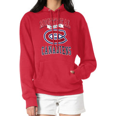 Montreal Canadiens G-III 4Her by Carl Banks Women's Team Logo Tri-Blend Fleece Pullover Hoodie - Red - NHL
