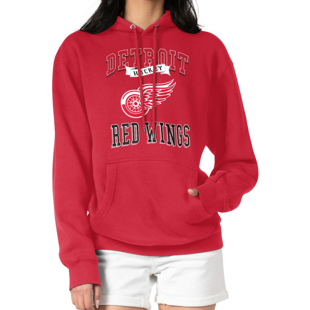 Detroit Red Wings G-III 4Her by Carl Banks Women's Team Logo Tri-Blend Fleece Pullover Hoodie - Red - NHL