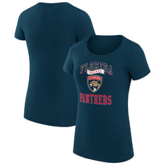 Florida Panthers G-III 4Her by Carl Banks Women's Super-Slim Fit Lightweight Team Logo Graphic T-Shirt - Navy - NHL