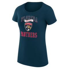 Florida Panthers G-III 4Her by Carl Banks Women's Super-Slim Fit Lightweight Team Logo Graphic T-Shirt - Navy - NHL