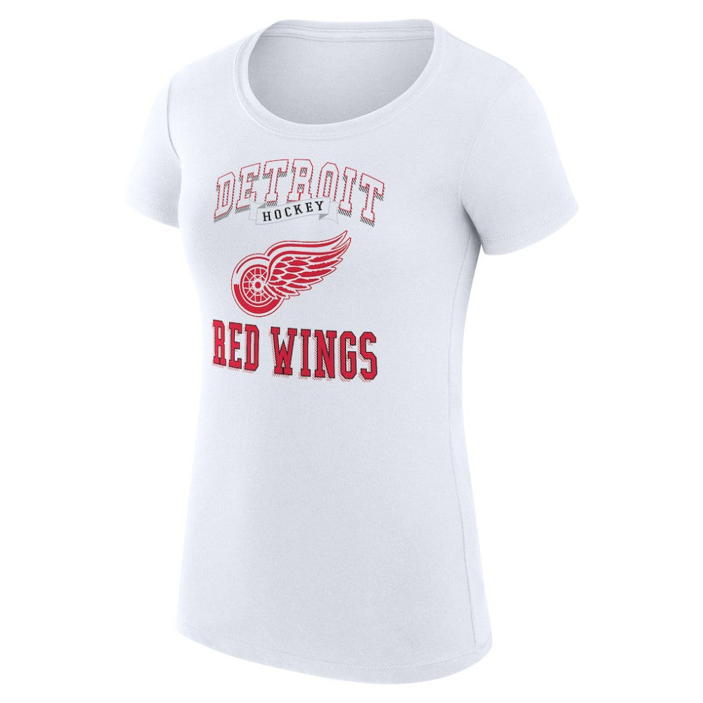 Detroit Red Wings G-III 4Her by Carl Banks Women's Super-Slim Fit Lightweight Team Logo Graphic T-Shirt - White - NHL