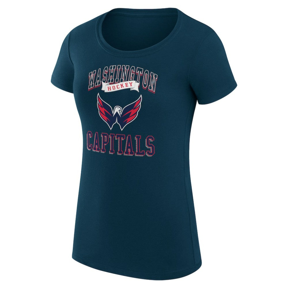 Washington Capitals G-III 4Her by Carl Banks Women's Super-Slim Fit Lightweight Team Logo Graphic T-Shirt - Navy - NHL